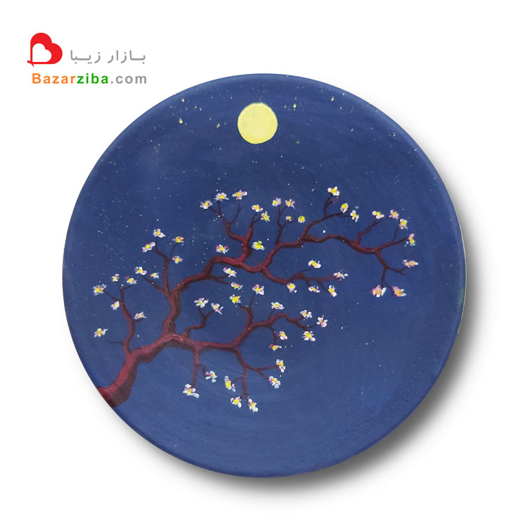 Flower-blossom-and-moon-landscape-wallplate